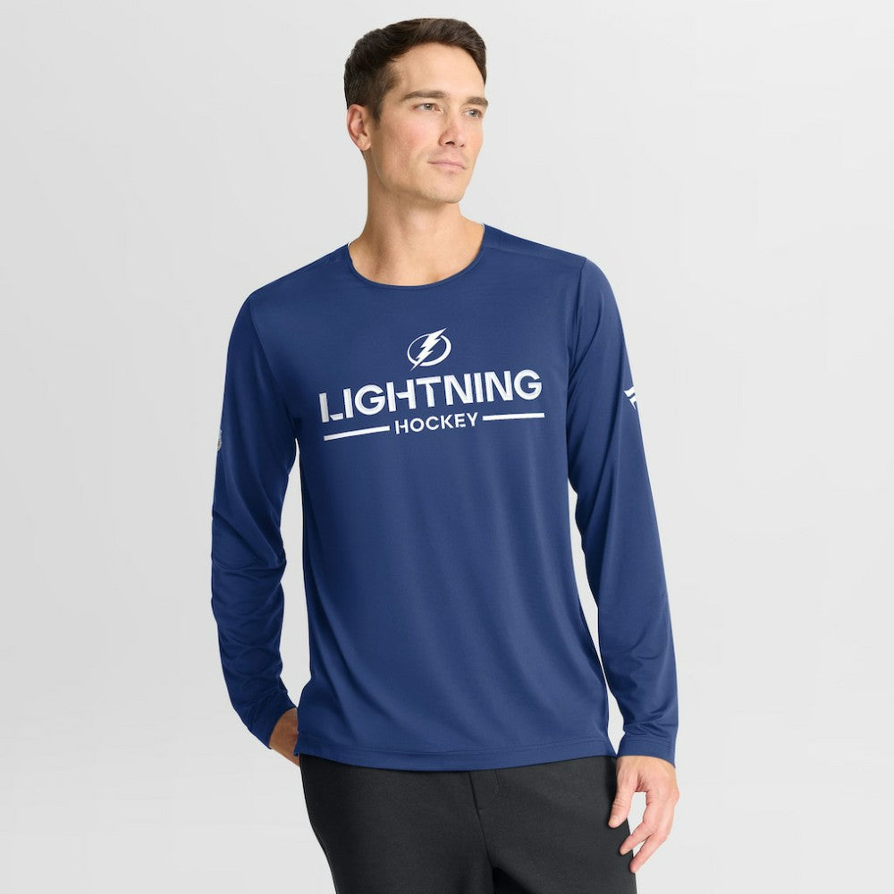 NHL Blue Tampa Bay Lightning Fanatics Authentic Pro Rink Tech Long Sleeve T-Shirt