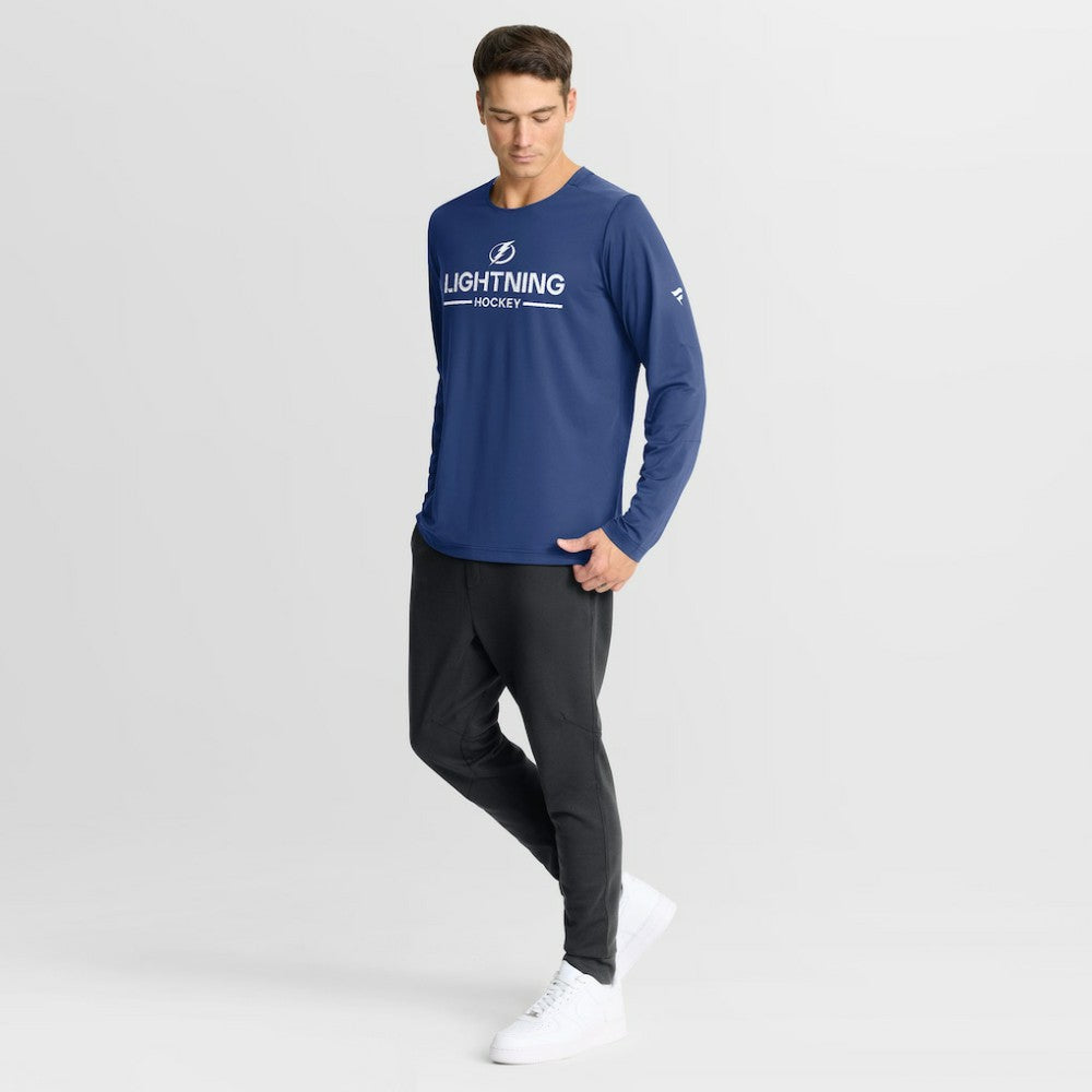 NHL Blue Tampa Bay Lightning Fanatics Authentic Pro Rink Tech Long Sleeve T-Shirt