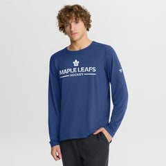 NHL Blue Toronto Maple Leafs Fanatics Authentic Pro Rink Tech Long Sleeve T-Shirt