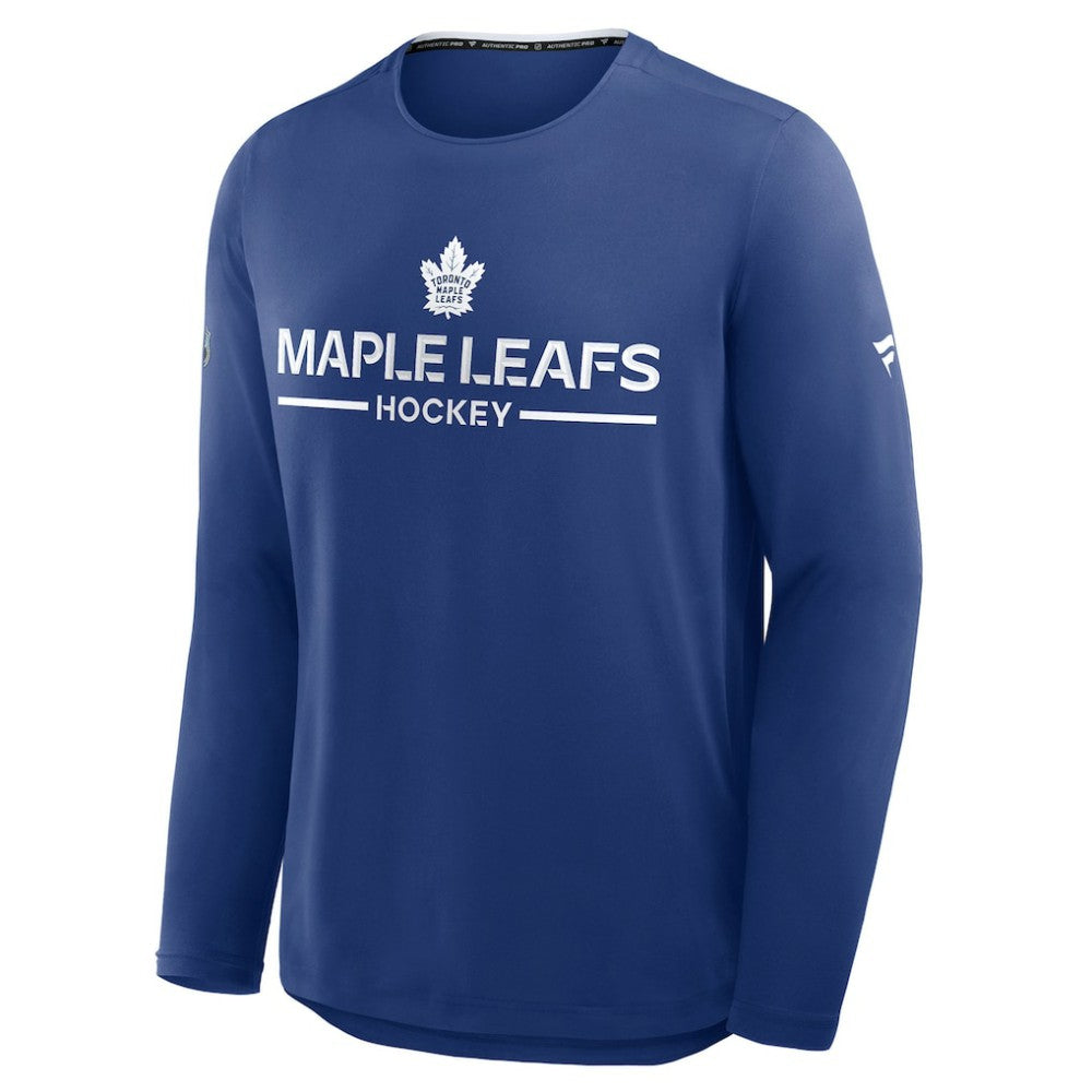 NHL Blue Toronto Maple Leafs Fanatics Authentic Pro Rink Tech Long Sleeve T-Shirt