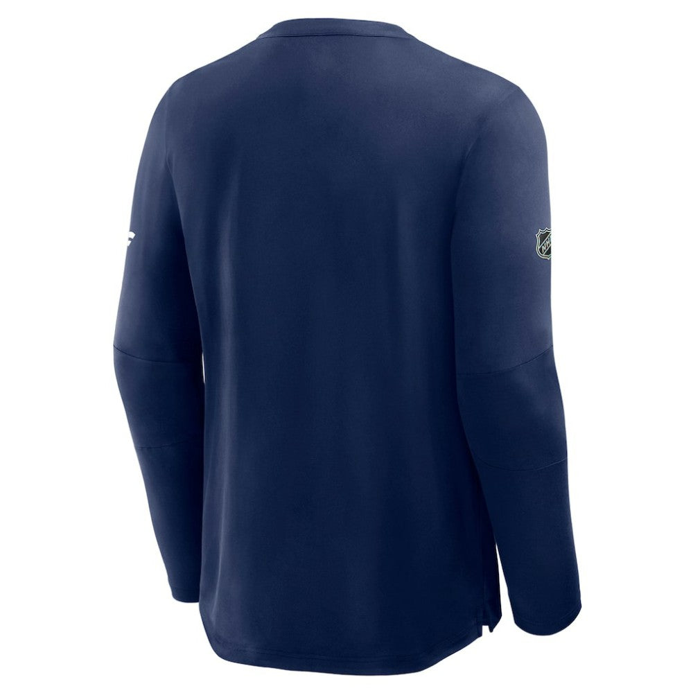 NHL Navy Winnipeg Jets Fanatics Authentic Pro Rink Tech Long Sleeve T-Shirt