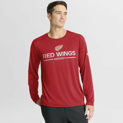 NHL Red Detroit Red Wings Fanatics Authentic Pro Centennial Rink Tech Long Sleeve T-Shirt