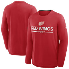NHL Red Detroit Red Wings Fanatics Authentic Pro Centennial Rink Tech Long Sleeve T-Shirt