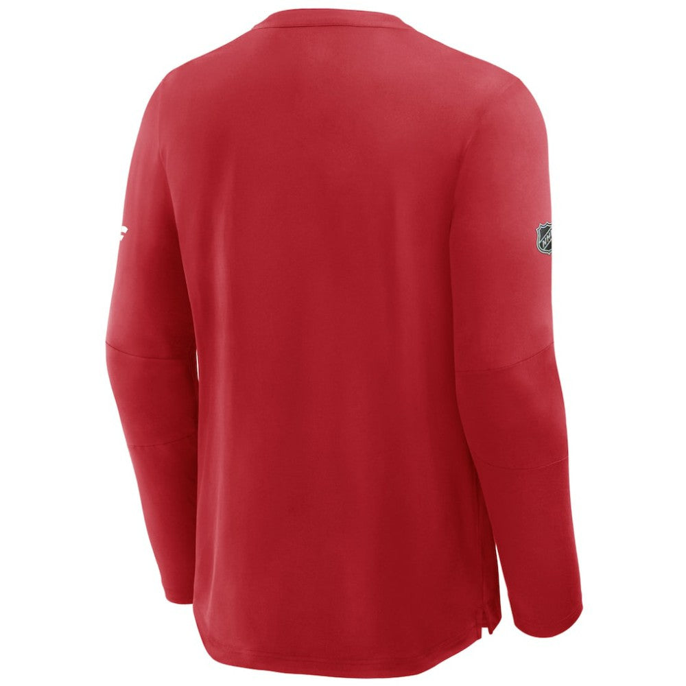 NHL Red Detroit Red Wings Fanatics Authentic Pro Centennial Rink Tech Long Sleeve T-Shirt