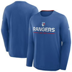 NHL Blue New York Rangers Fanatics Authentic Pro Rink Centennial Tech Long Sleeve T-Shirt