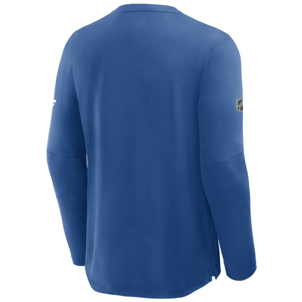 NHL Blue New York Rangers Fanatics Authentic Pro Rink Centennial Tech Long Sleeve T-Shirt