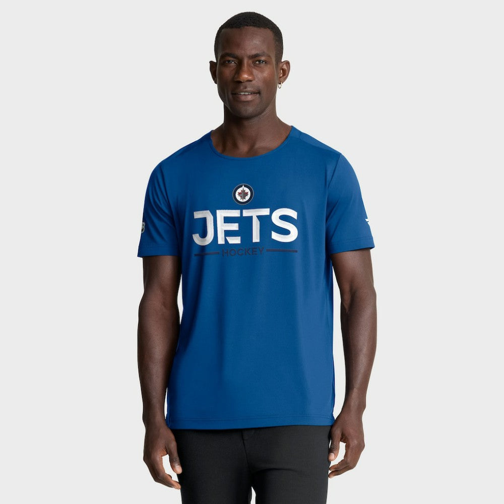NHL Blue Winnipeg Jets Fanatics Authentic Pro Rink Tech T-Shirt