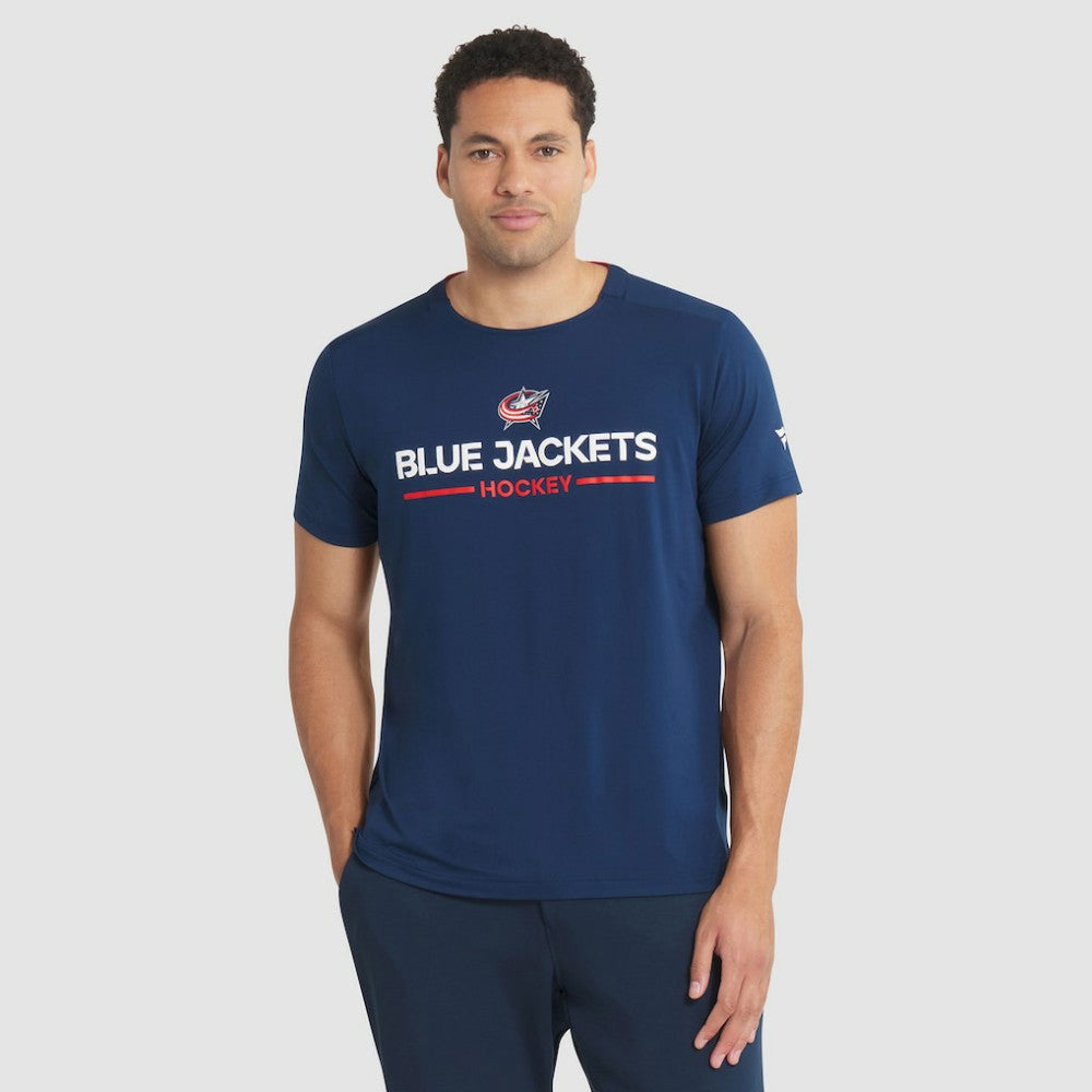 NHL Navy Columbus Blue Jackets Fanatics Authentic Pro Rink Tech T-Shirt
