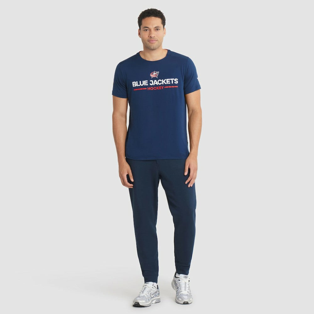 NHL Navy Columbus Blue Jackets Fanatics Authentic Pro Rink Tech T-Shirt