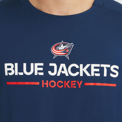 NHL Navy Columbus Blue Jackets Fanatics Authentic Pro Rink Tech T-Shirt