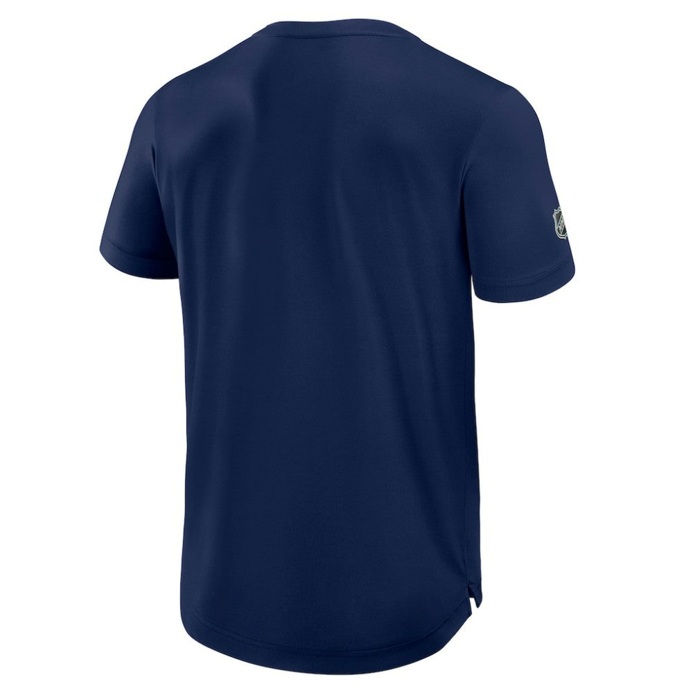 NHL Navy Columbus Blue Jackets Fanatics Authentic Pro Rink Tech T-Shirt