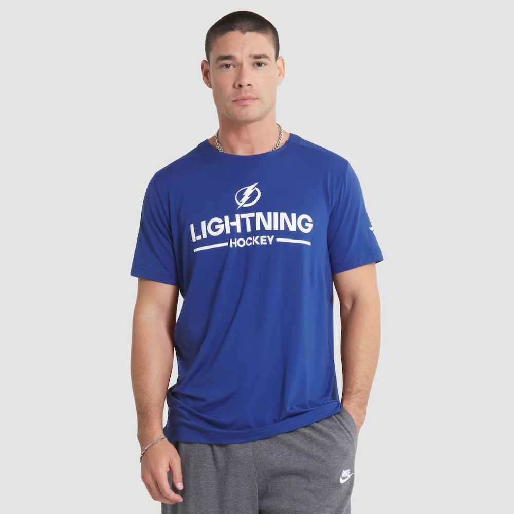 NHL Blue Tampa Bay Lightning Fanatics Authentic Pro Rink Tech T-Shirt