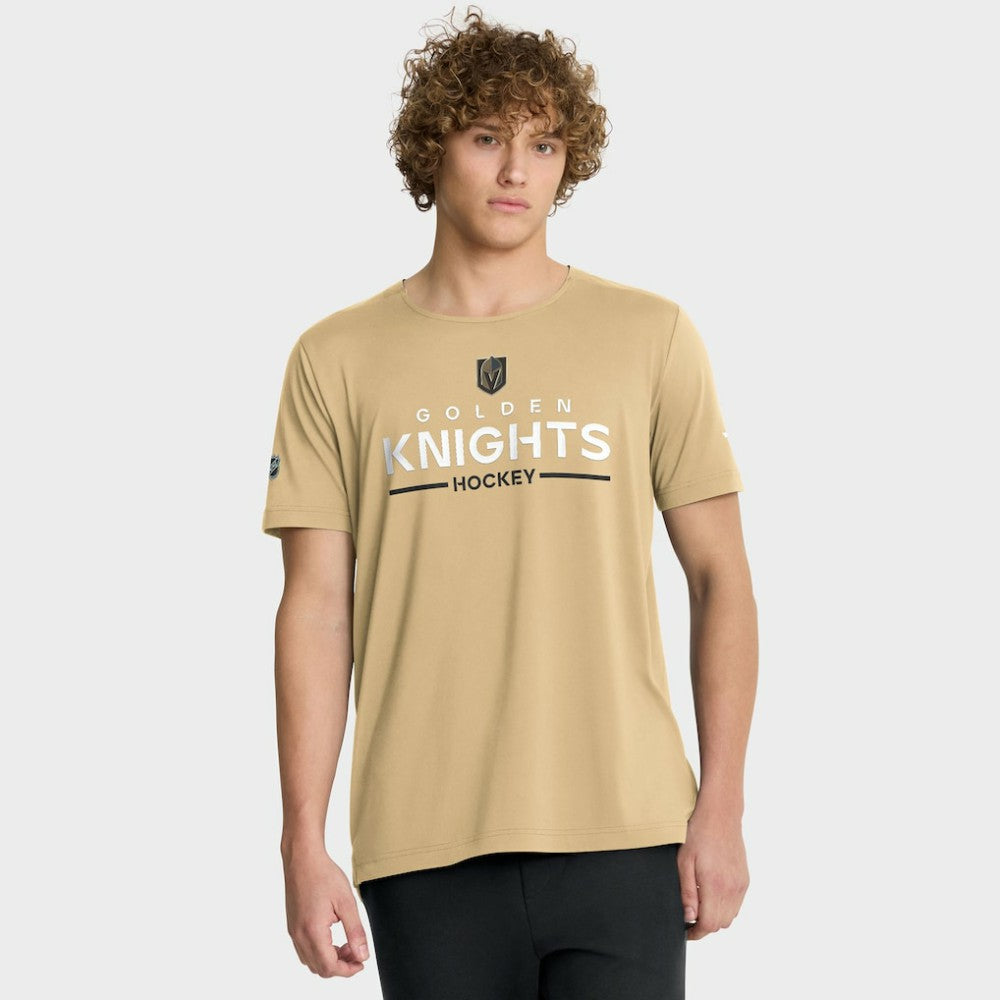 NHL Gold Vegas Golden Knights Fanatics Authentic Pro Rink Tech T-Shirt