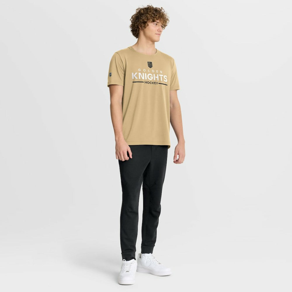 NHL Gold Vegas Golden Knights Fanatics Authentic Pro Rink Tech T-Shirt
