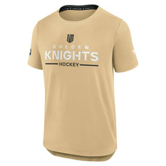NHL Gold Vegas Golden Knights Fanatics Authentic Pro Rink Tech T-Shirt