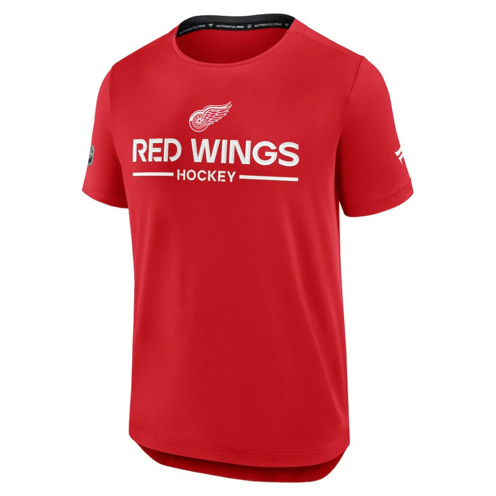 NHL Red Detroit Red Wings Fanatics Authentic Pro Rink Tech T-Shirt