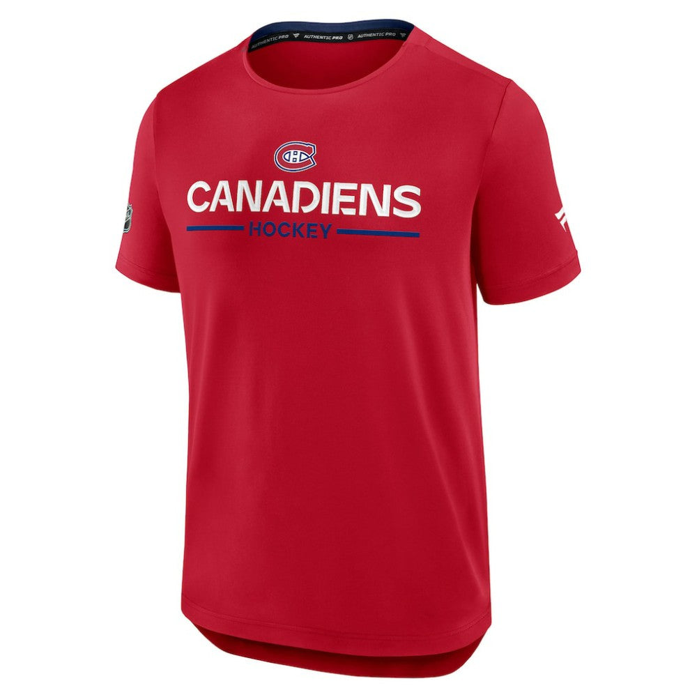 NHL Red Montreal Canadiens Fanatics Authentic Pro Rink Tech T-Shirt