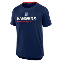 NHL Navy New York Rangers Fanatics Authentic Pro Rink Tech T-Shirt