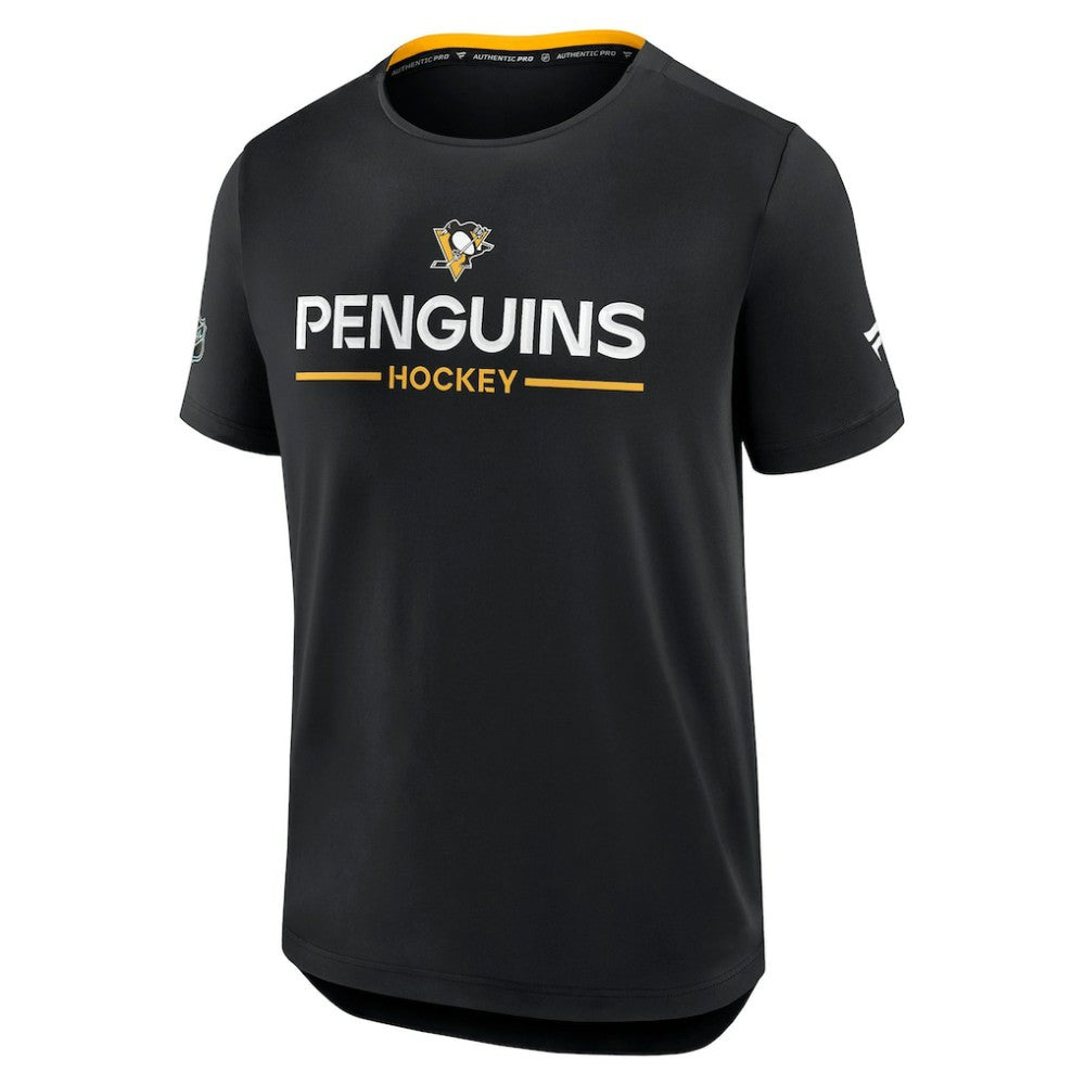 NHL Black Pittsburgh Penguins Fanatics Authentic Pro Rink Tech T-Shirt