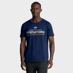 NHL Navy Nashville Predators Fanatics Authentic Pro Rink Tech T-Shirt