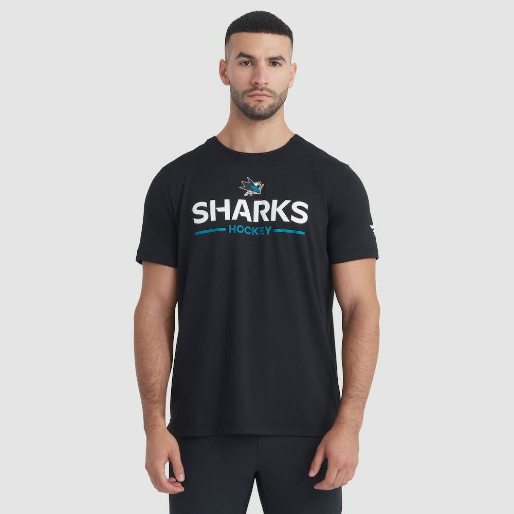 NHL Black San Jose Sharks Fanatics Authentic Pro Rink Tech T-Shirt