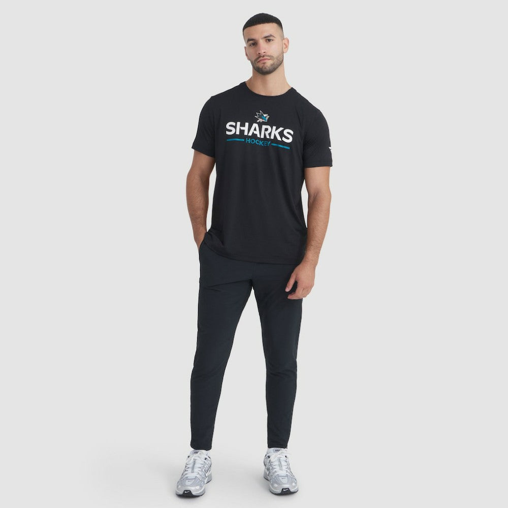 NHL Black San Jose Sharks Fanatics Authentic Pro Rink Tech T-Shirt