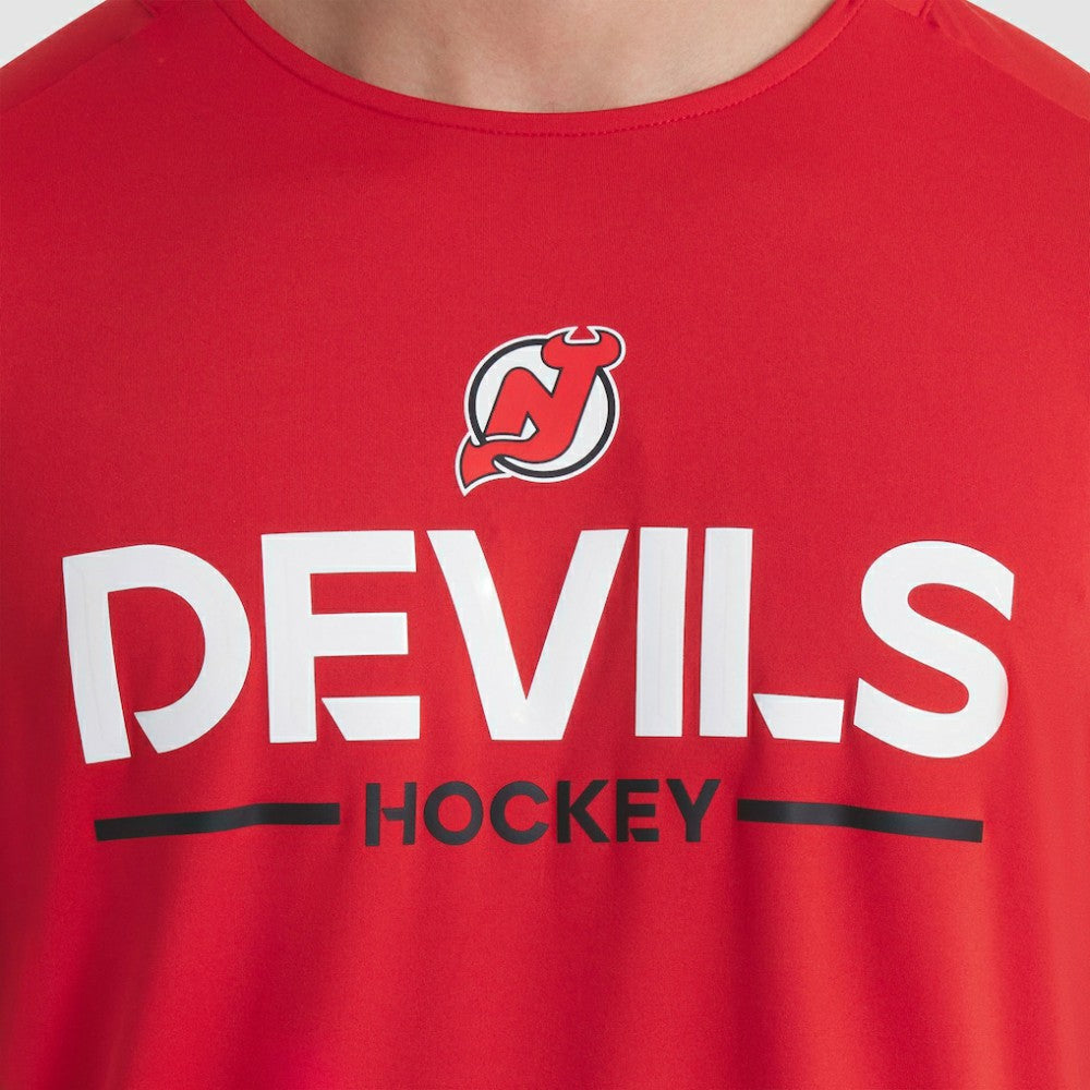 NHL Red New Jersey Devils Fanatics Authentic Pro Rink Tech T-Shirt