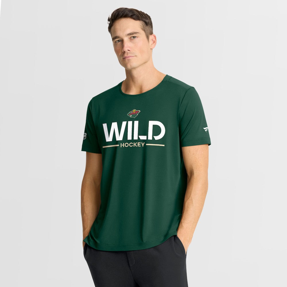 NHL Green Minnesota Wild Fanatics Authentic Pro Rink Tech T-Shirt