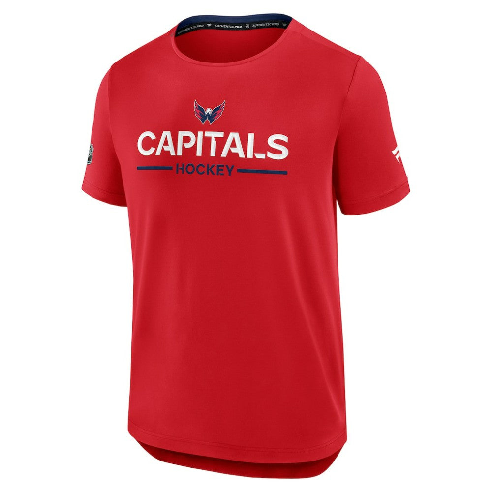 NHL Red Washington Capitals Fanatics Authentic Pro Rink Tech T-Shirt