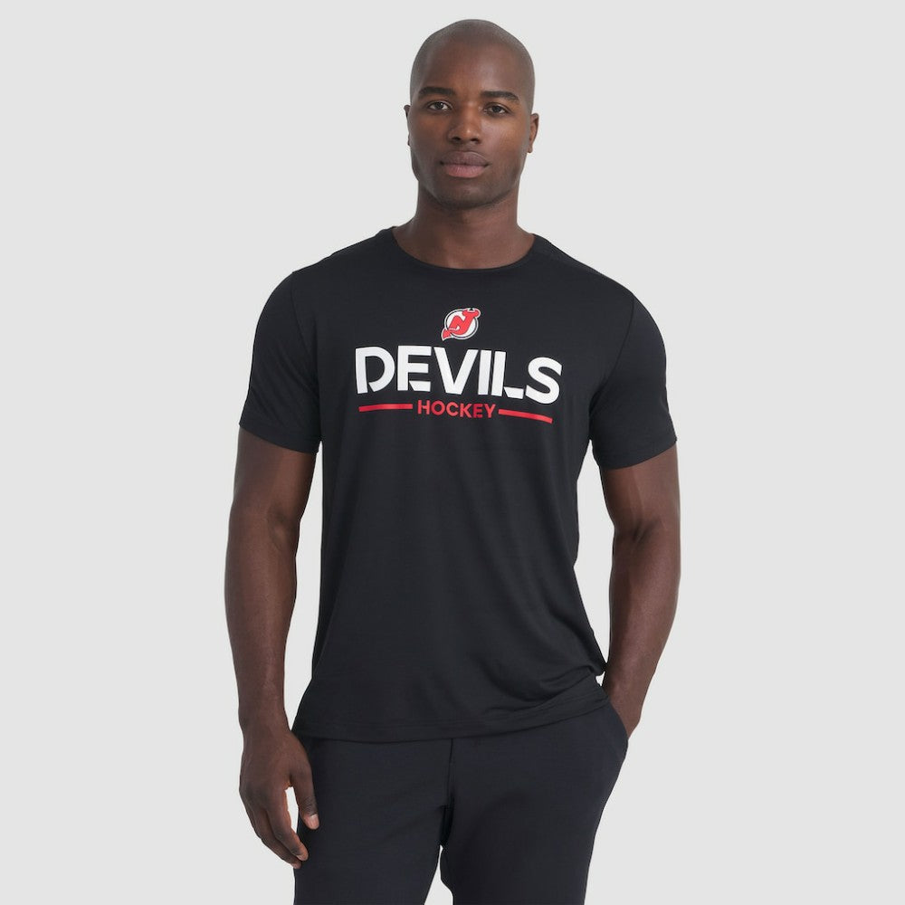NHL Black New Jersey Devils Fanatics Authentic Pro Rink Tech T-Shirt