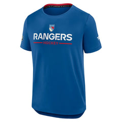 NHL Blue New York Rangers Fanatics Authentic Pro Rink Centennial Tech T-Shirt