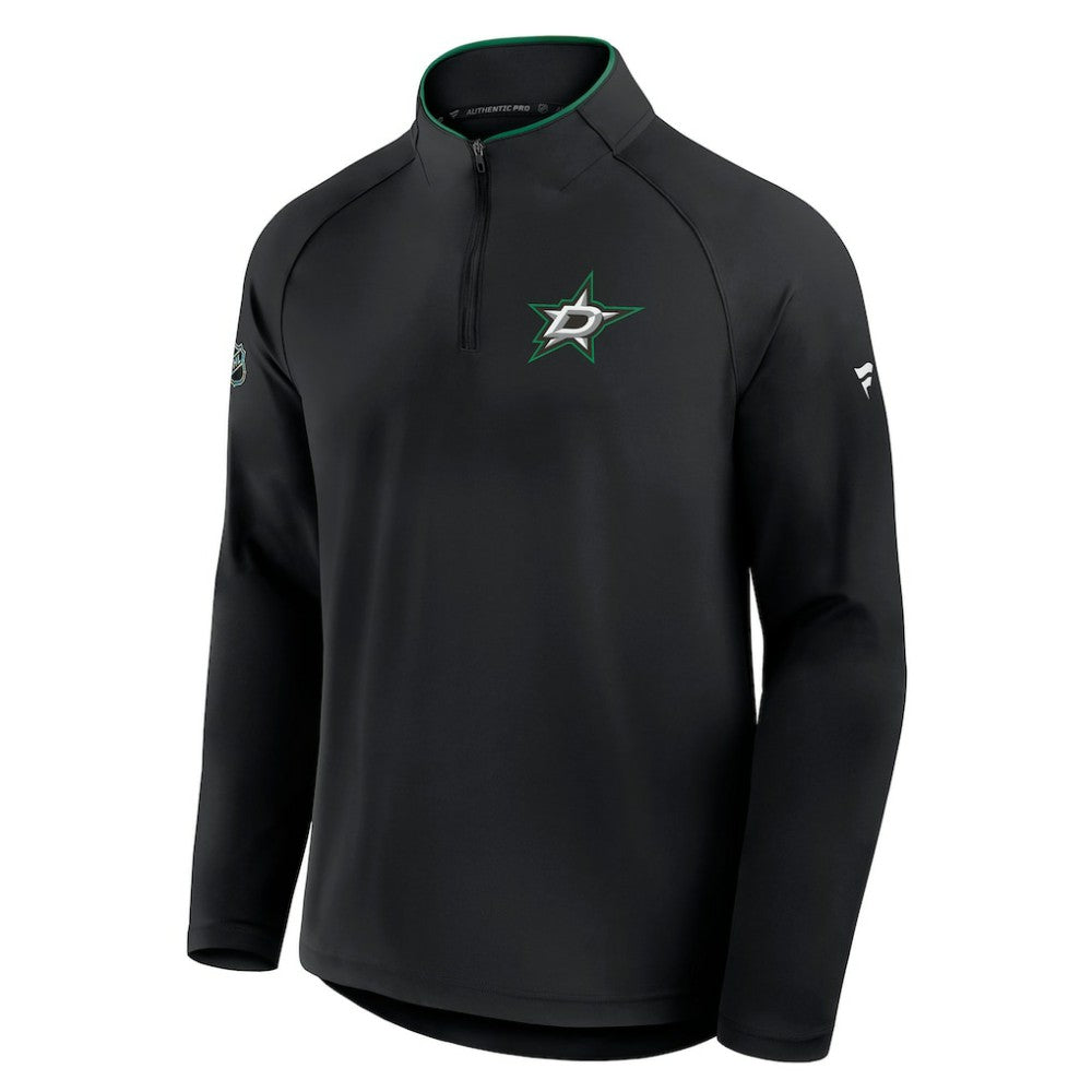 NHL Black Dallas Stars Fanatics Authentic Pro Rink Training Quarter-Zip Pullover