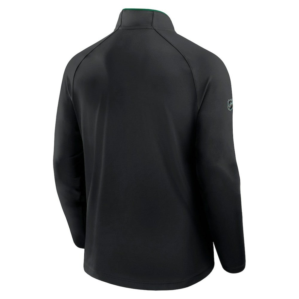NHL Black Dallas Stars Fanatics Authentic Pro Rink Training Quarter-Zip Pullover
