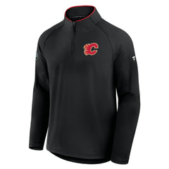 NHL Black Calgary Flames Fanatics Authentic Pro Rink Training Quarter-Zip Pullover