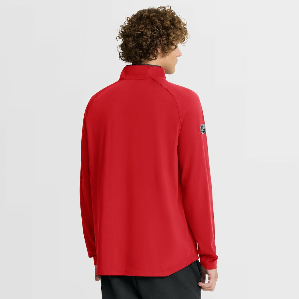 NHL Red Chicago Blackhawks Fanatics Authentic Pro Rink Training Quarter-Zip Pullover