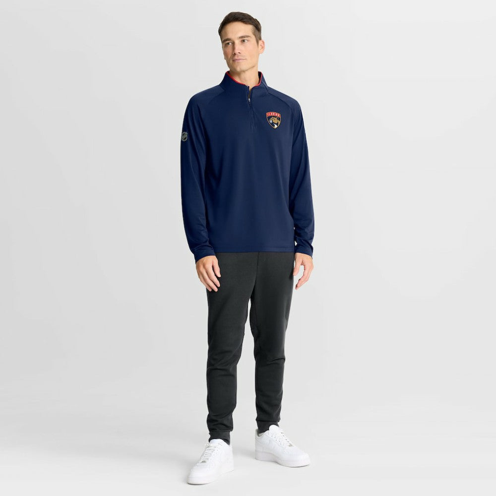 NHL Navy Florida Panthers Fanatics Authentic Pro Rink Training Quarter-Zip Pullover