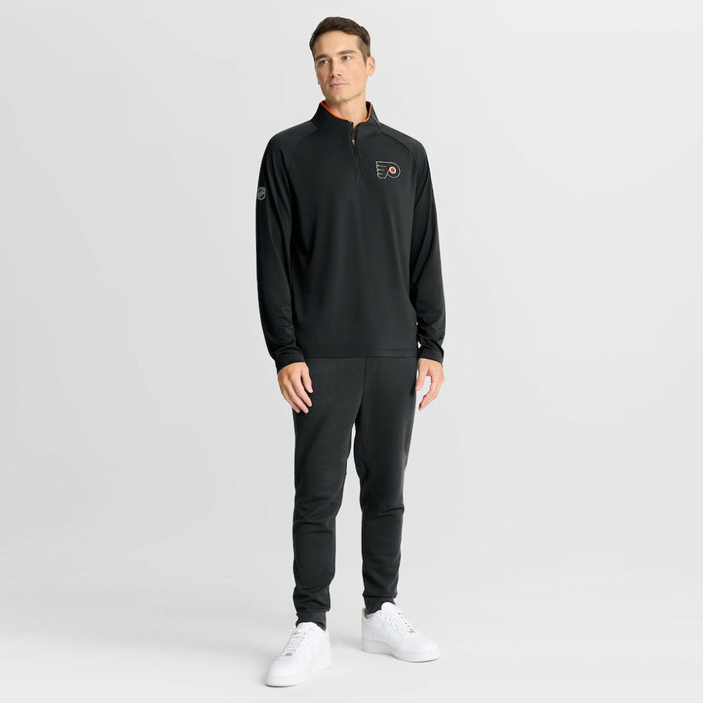 NHL Black Philadelphia Flyers Fanatics Authentic Pro Rink Training Quarter-Zip Pullover
