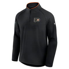 NHL Black Philadelphia Flyers Fanatics Authentic Pro Rink Training Quarter-Zip Pullover