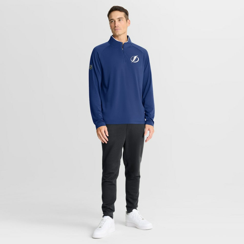 NHL Blue Tampa Bay Lightning Fanatics Authentic Pro Rink Training Quarter-Zip Pullover