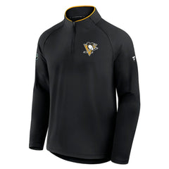 NHL Black Pittsburgh Penguins Fanatics Authentic Pro Rink Training Quarter-Zip Pullover
