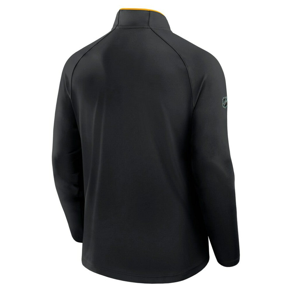 NHL Black Pittsburgh Penguins Fanatics Authentic Pro Rink Training Quarter-Zip Pullover