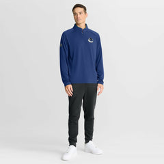 NHL Blue Vancouver Canucks Fanatics Authentic Pro Rink Training Quarter-Zip Pullover