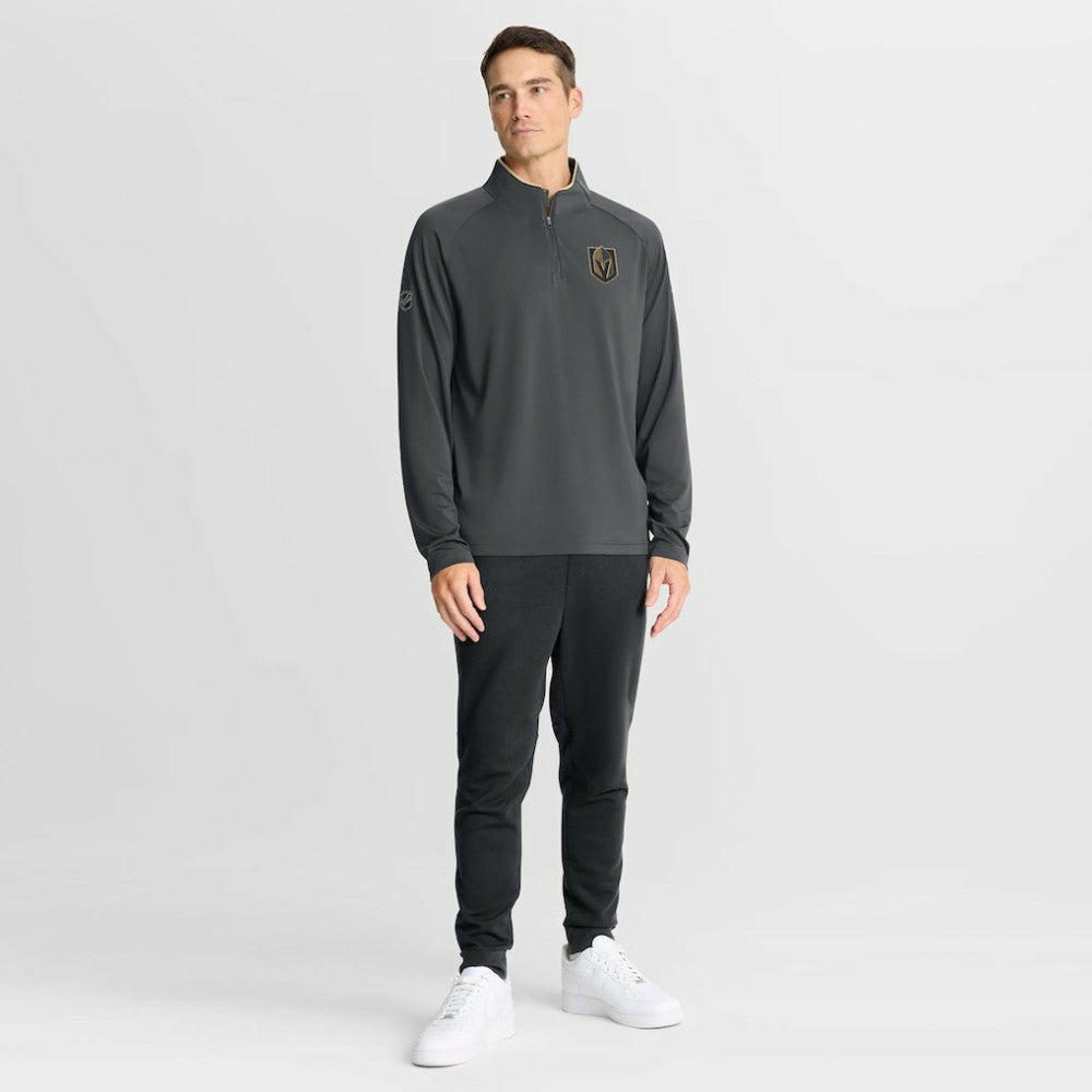 NHL Gray Vegas Golden Knights Fanatics Authentic Pro Rink Training Quarter-Zip Pullover