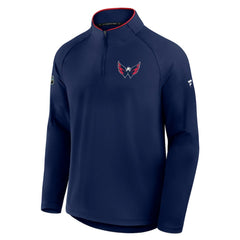 NHL Navy Washington Capitals Fanatics Authentic Pro Rink Training Quarter-Zip Pullover
