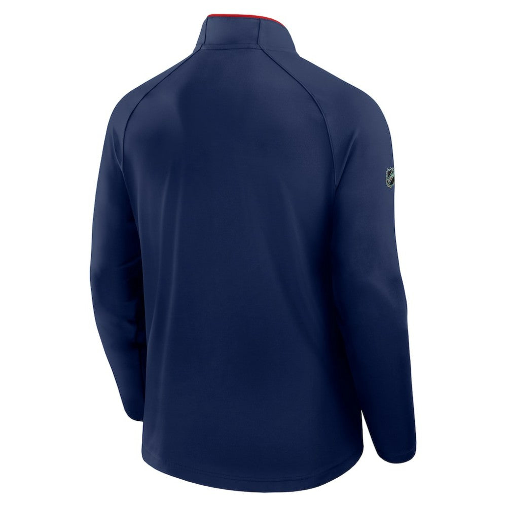 NHL Navy Washington Capitals Fanatics Authentic Pro Rink Training Quarter-Zip Pullover