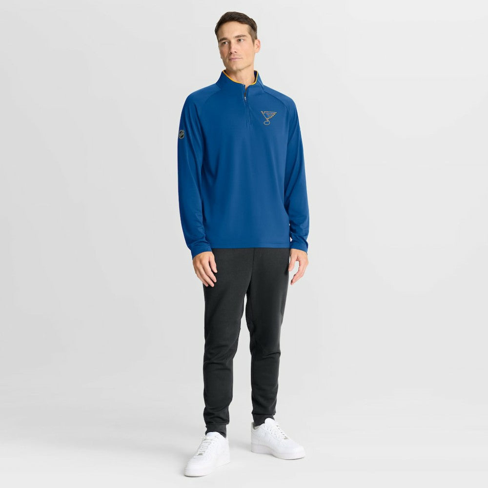 NHL Blue St. Louis Blues Fanatics Authentic Pro Rink Training Quarter-Zip Pullover