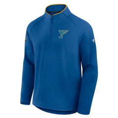 NHL Blue St. Louis Blues Fanatics Authentic Pro Rink Training Quarter-Zip Pullover