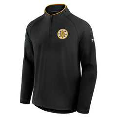 NHL Black Boston Bruins Fanatics Authentic Pro Rink Training Quarter-Zip Pullover