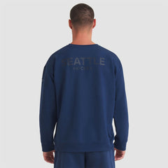 NHL Deep Sea Blue Seattle Kraken Fanatics Authentic Pro Road Tri-Blend Sweatshirt