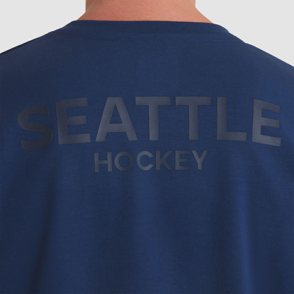 NHL Deep Sea Blue Seattle Kraken Fanatics Authentic Pro Road Tri-Blend Sweatshirt